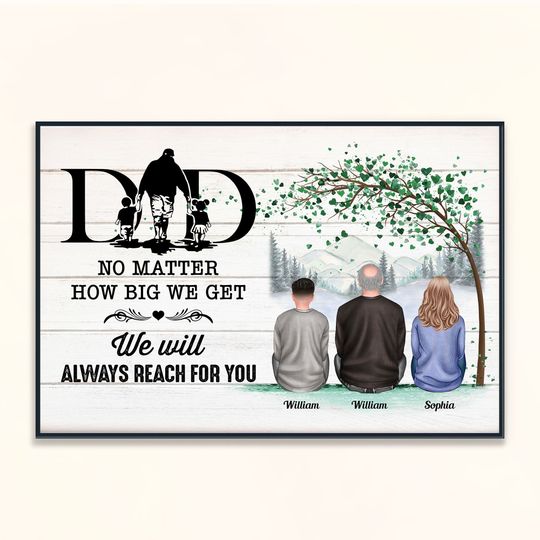Discover No Matter How Big We Get - Personalized Wrapped Canvas