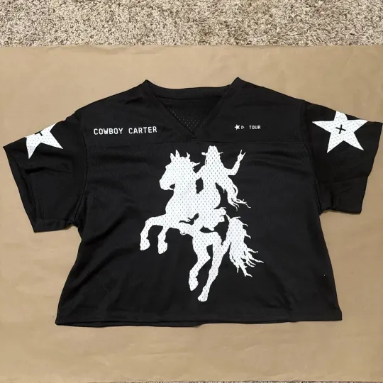 Discover Beyonce Cowboy Carter Concert Jersey Black 2025