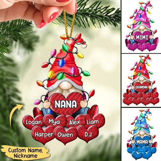 Discover Colorful Christmas Light Doll Grandma Loves Sweet Heart, Gifts For Nana Auntie Mommy