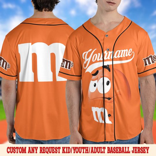 Discover Personalized M&M Candy Birthday Baseball Jersey