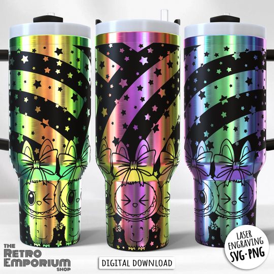 Discover Trendy SVG, Funny Cartoon PNG, Cute La-Bu-Bu Doll Engraved Tumbler