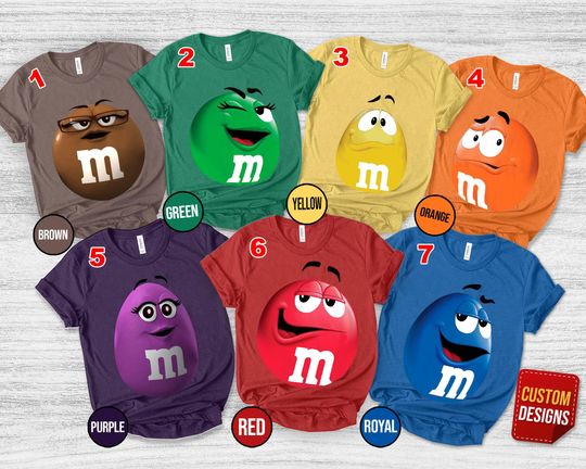 Discover M&M's Halloween Costume Shirt/M And M Matching Family Shirt/Family Halloween Shirt