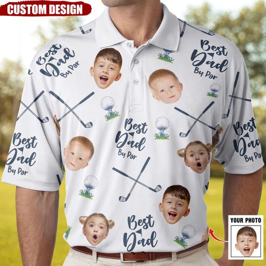Discover Best Dad By Par - Personalized Photo Polo Shirt