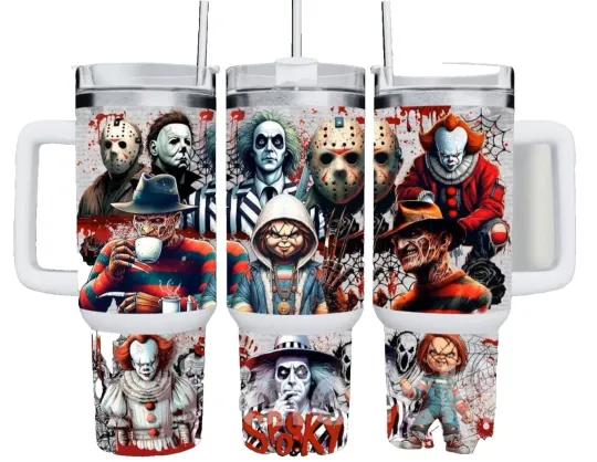 Discover Horror Characters Movies Spooky 40oz Tumbler Travel Mug Insulated Tumblr