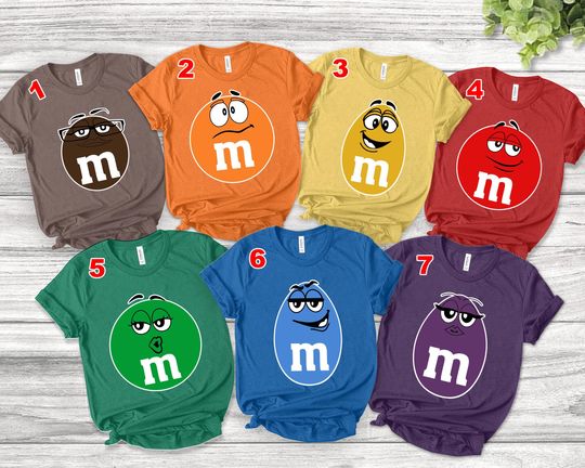 Discover M&M's Halloween Costume Shirt/M And M Matching Family Shirt/Family Halloween Shirt/Candy Group Shirts/Group M M Family Costume Shirt OFTK27