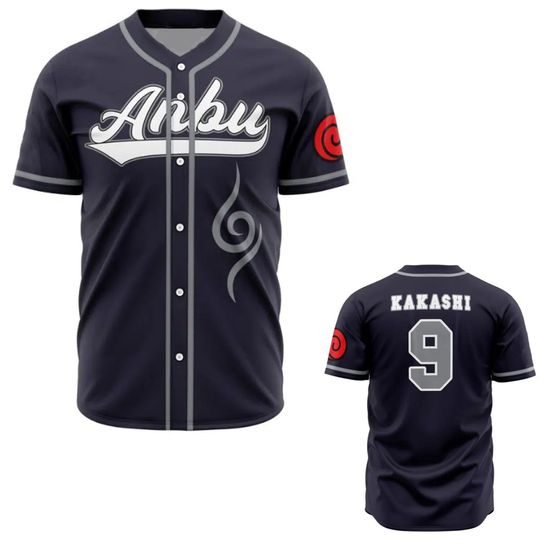 Discover 2025 Summer Anbu Kakashi Shippuden Baseball Jersey