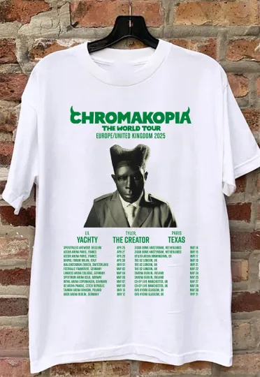Discover Tyler The Creator Chromakopia World Tour date 2025 T Shirt