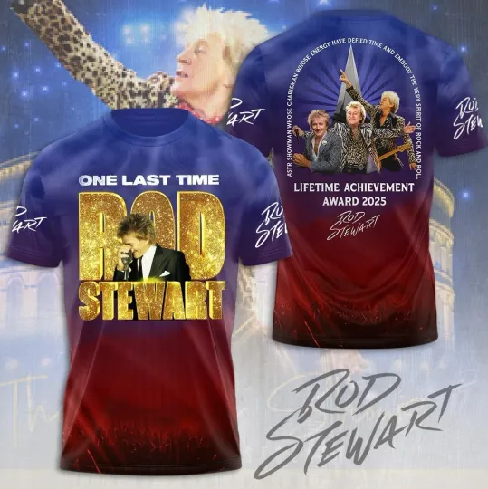 Discover Rod Stewart One Last Time AOP T-Shirt For Fans