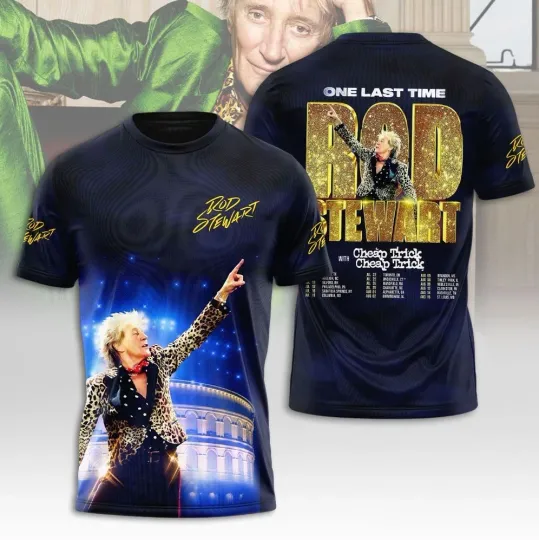 Discover Rod Stewart One Last Time AOP T-Shirt For Fans