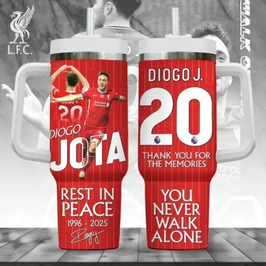 Discover Liver*pool FC x Diogo Jota 40oz Stanley Tumbler Rest in Peace 1996-2025
