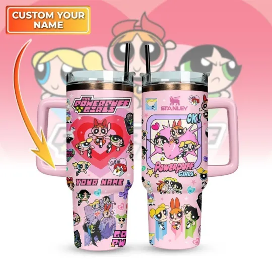 Discover The Powerpuff Girls Cartoon Custom Stanley Cup 40 oz  Tumbler With Handle