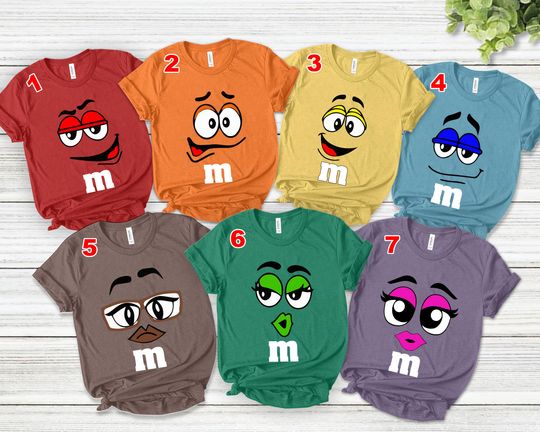 Discover M&M Candies Shirt, M And M Matching Family Shirt, Group MM Shirt