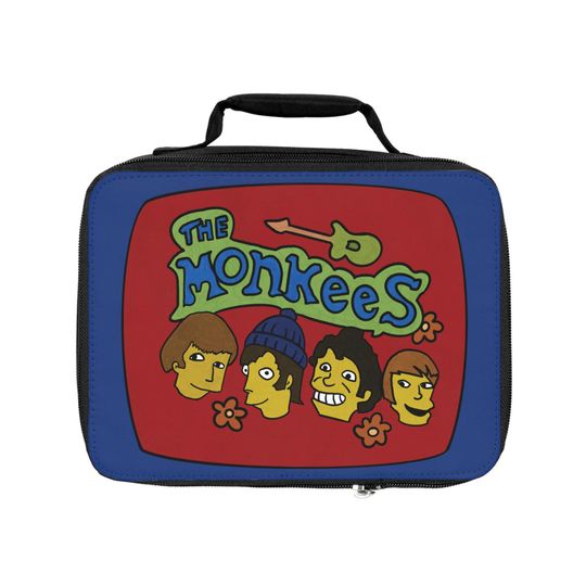 Discover The Monkees Funny Lunch Bag, Simpsons Episode Marge's Fear of Flying, Humor Gift, School Kids, Sandwich Snack Pack