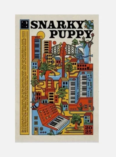 Discover Snarky Puppy 2025 Tour Australia Poster - Wall Decor