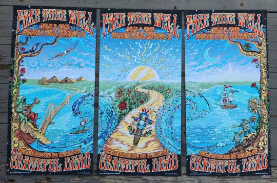 Discover Grateful Dead 3 Poster Set GD50 Soldier Field Chicago July 3,4,5, Dead & Company