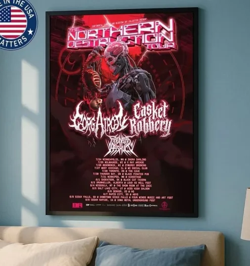 Discover Poster 2025 Northern Destruction Tour US And Canada Poser, gift for fans