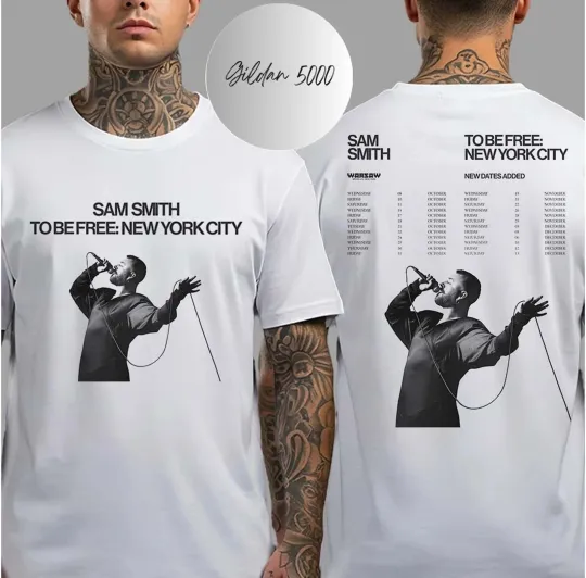 Discover Sam Smith To Be Free New York City Tour 2025 T Shirt