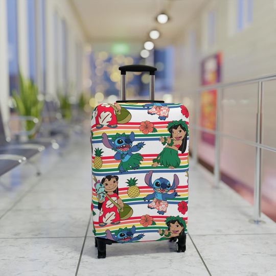 Discover Disneyyy Luggage Cover, Lilo and Stitchh Suitcase Protector, Travel Accessories, Gift for Disneyyy Fans