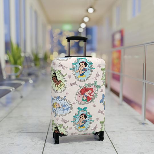 Discover Disneyyy Luggage Cover, Disneyyy Princesses Suitcase Protector, Travel Accessories, Gift for Disneyyy Fans