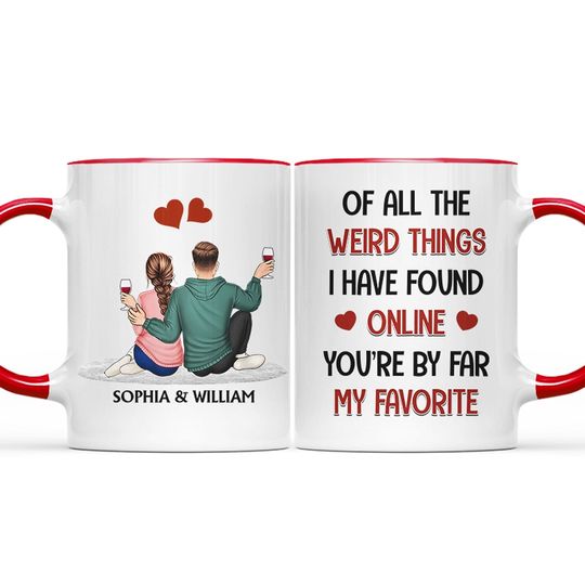 Discover Of All The Weird Things - Anniversary, Loving Gift For Couples, Husband, Wife - Personalized Accent Mug