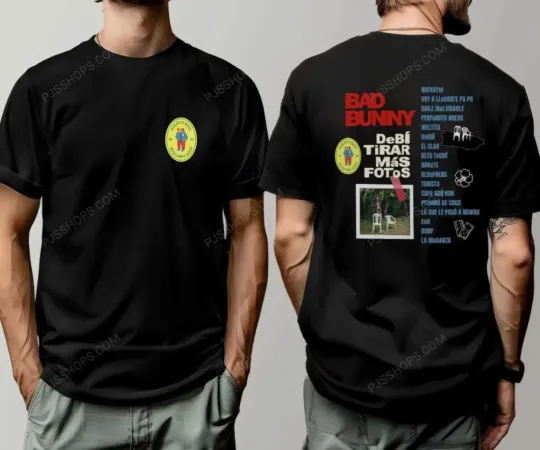 Discover Bad Bunny DTMF Tour 2025  Concert Merch for Reggaeton Fans T-Shirt