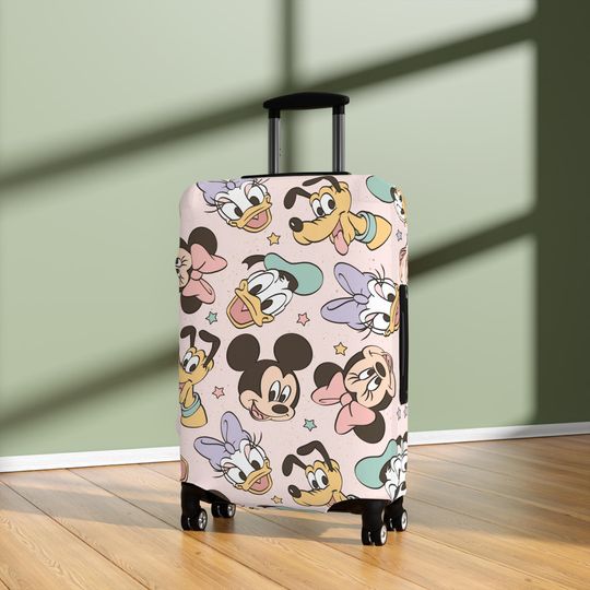 Discover Disneyyy Luggage Cover, Mickeyy mouse Suitcase Protector, Travel Accessories, Gift for Disneyyy Fans, Travel Gear, Mickeyy and Friends