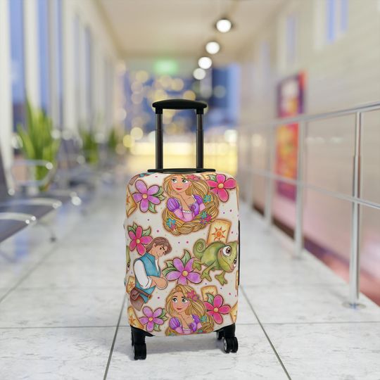 Discover Disneyyy Luggage Cover, Rapunzell Tangled Suitcase Protector, Travel Accessories, Gift for Disneyyy Fans, Travel Gear