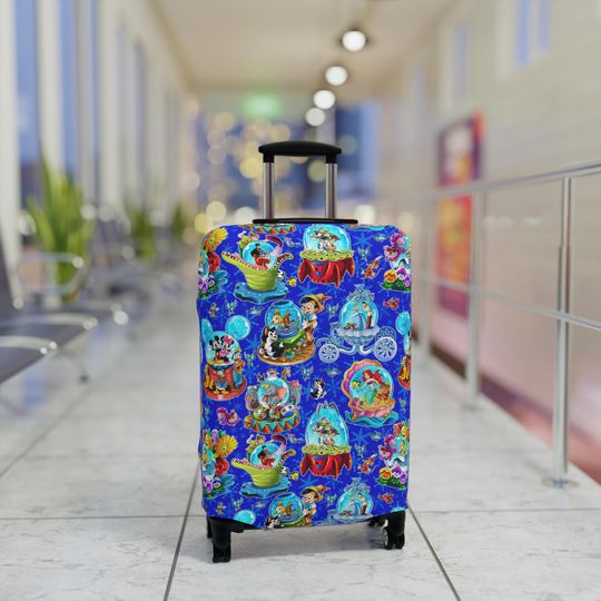 Discover Disneyyy Luggage Cover, Mickeyy mouse Suitcase Protector, Travel Accessories, Gift for Disneyyy Fans, Travel Gear, Mickeyy and Friends