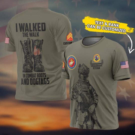 Discover Customized USMC Battalions I Walked The Walk In Combat Boots And Dogtags