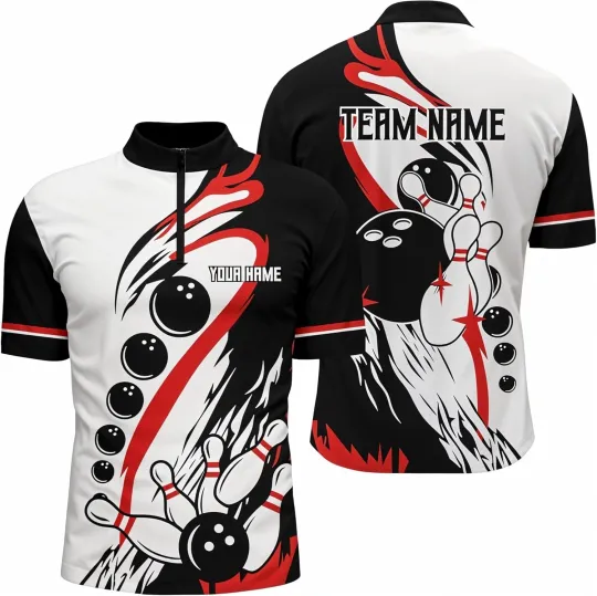 Discover Personalized Bowling Jersey 3D Bowling Shirts for Team Bowling Shirt