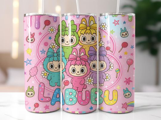 Discover Trendy Pink Cartoon Tumbler, Cartoon Tumbler, Gift For Kid, Cartoon Character Tumbler