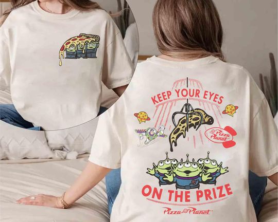 Discover Toy stories Aliens Pizza Planet Double Sided Shirt, Funny Buzzz Lightyearr Aliens Shirt