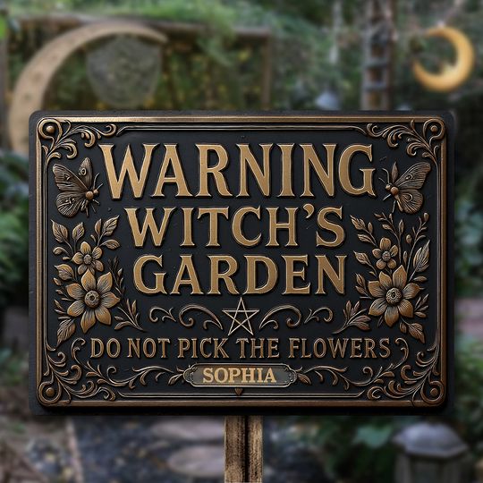 Discover Witch's Garden - Personalized Witch Rectangle Metal Sign