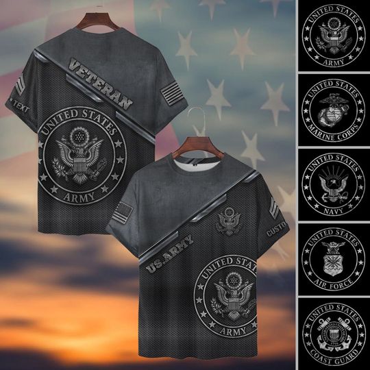 Discover Customized Veteran 3D T-Shirt