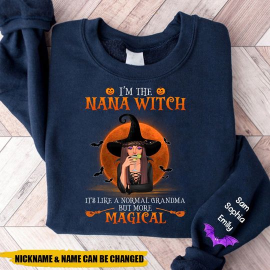 Discover I'm A Grandma Witch Personalized Sweatshirt, Halloween Gift