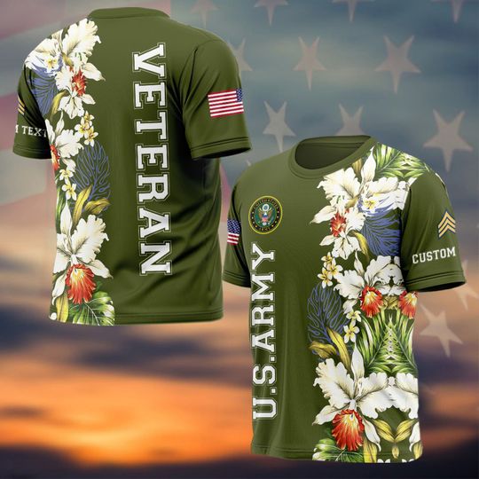 Discover Customized U.S. Veteran 3D T-Shirt