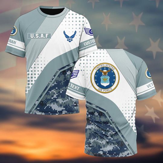 Discover Customized US AF Veteran 3D T-Shirt