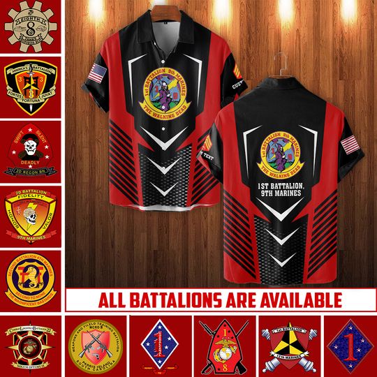 Discover Customized US Marines Battalions 3D Shirts hawaiian shirt