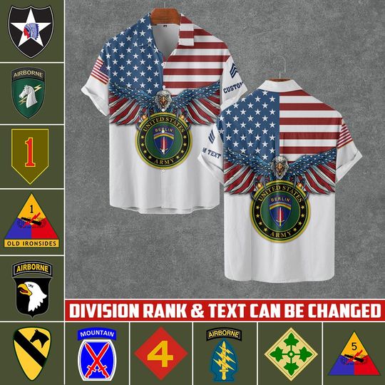 Discover Customized Army Divisions Shirts Hawaiian Shirt