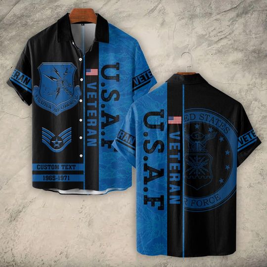 Discover Customized USAF Commands Veteran Proudly Served Hawaiian Shirt