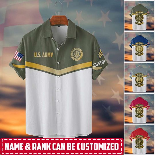 Discover Customization U.S. Veteran Hawaiian Shirt