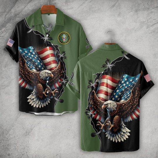 Discover Customized US Military Proudly Served Hawaiian Shirt
