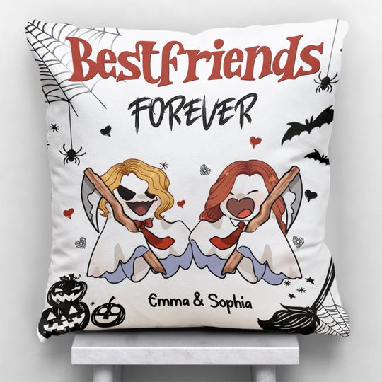 Discover Bestfriend Forever - Personalized Bestie Throw Pillow