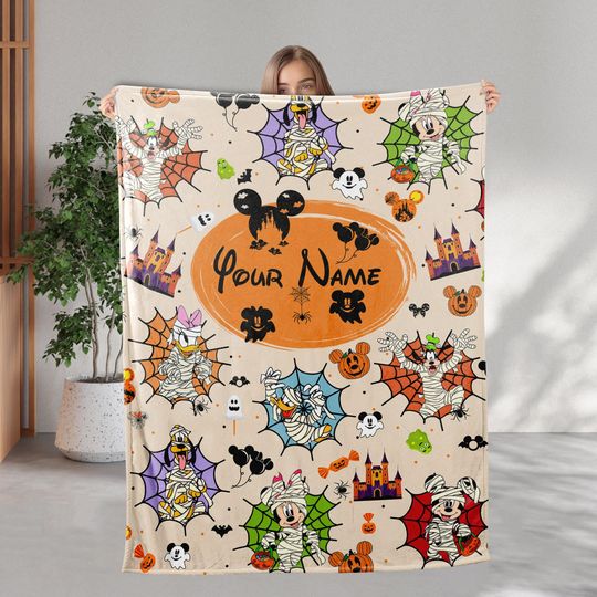 Discover Personalized Name Mickeyy and Friends Halloween 2025 Blanket