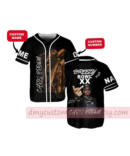 Discover Chris Brown Breezy Bowl Baseball Jersey, Personalized Chris Brown Breezy Bowl XX