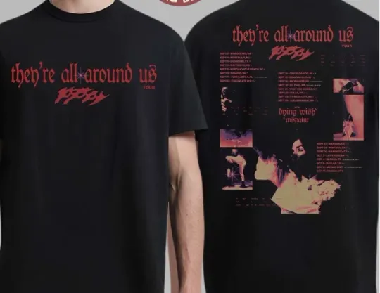 Discover Poppy They’re All Around Us Tour 2025 Fall Dates Tee Two Sided T-Shirt