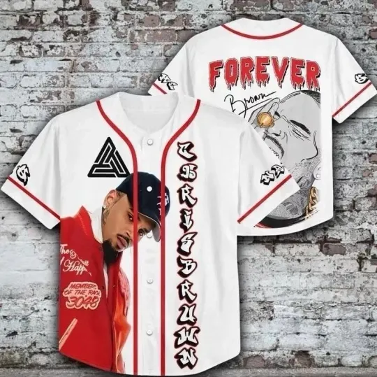 Discover Chris Brown Forever Album 2025 Tour Baseball Jersey
