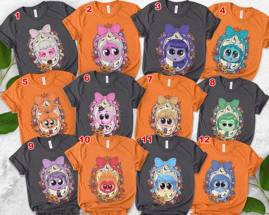 Discover Insidee Outt Characters Pastel Bow Halloween Shirts, Insidee Outt 2 Insidee Outt Group