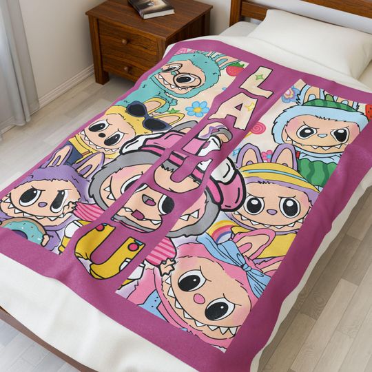 Discover Labubu Blanket Cute Kawaii Plush Throw for Kids Fans and Collectors