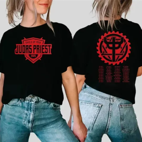 Discover Judas Priest Shield Of Pain Tour 2025 T-shirt